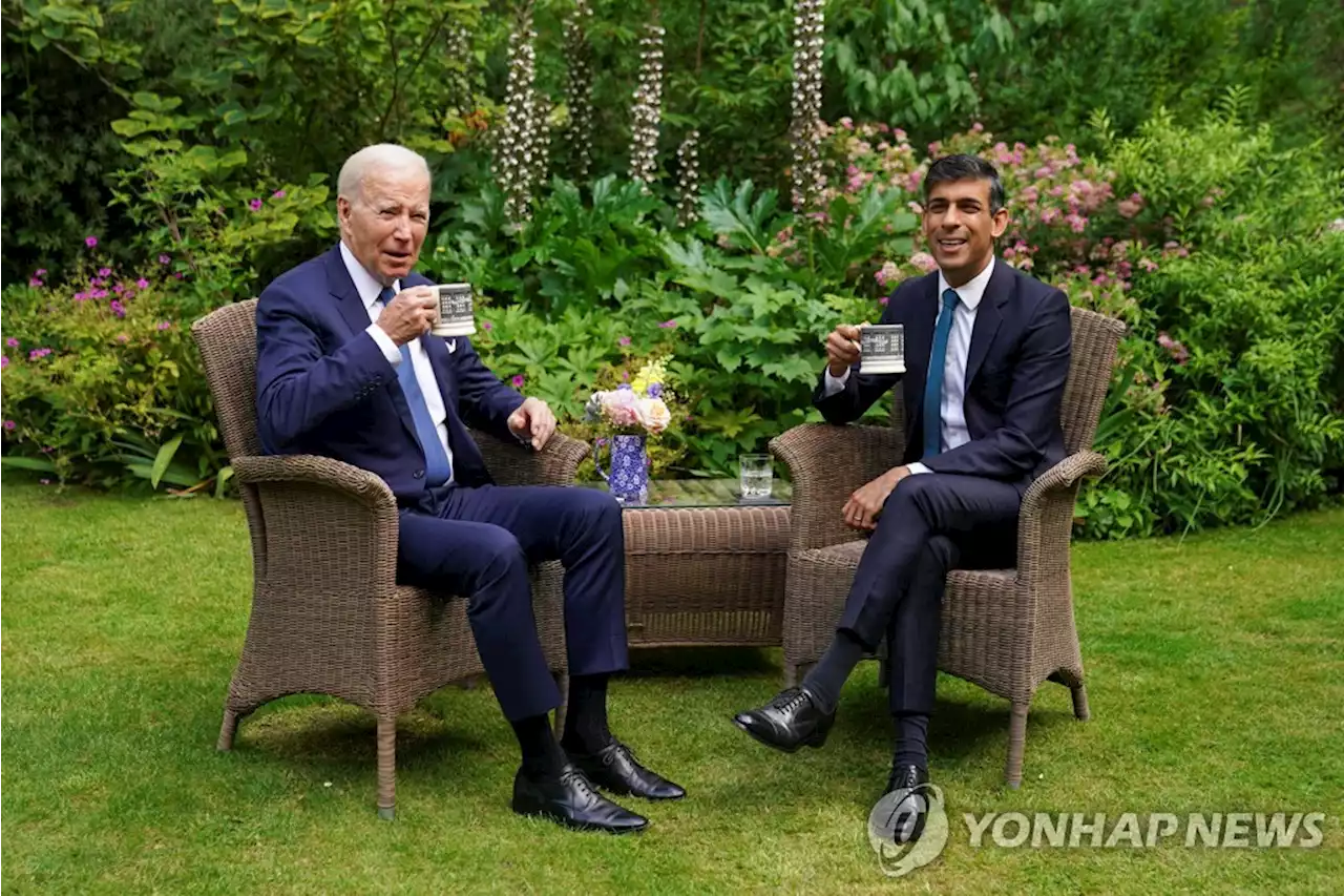 바이든 '미-영 관계 바위처럼 단단하다'…수낵 총리와 회담 | 연합뉴스