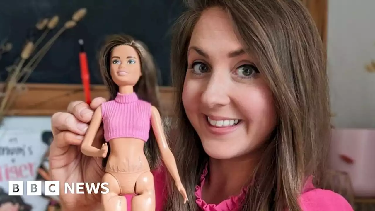 Northamptonshire mum paints stretch marks on Barbie for daughter