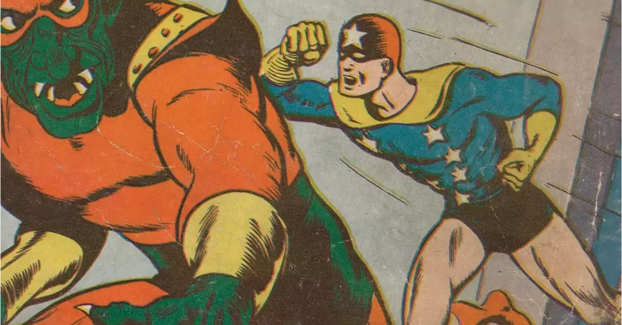 Captain Freedom Saves New York City in Speed Comics #28, at Auction