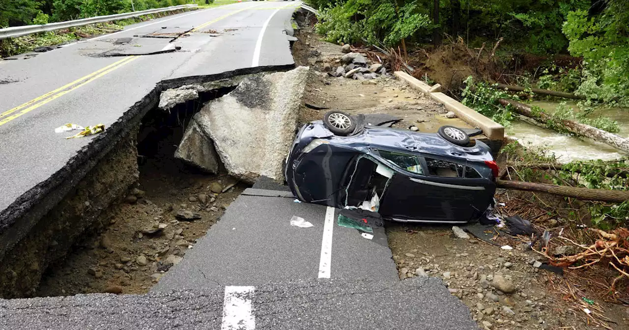 'Tidal-wave type' flooding leads to at least one death, 'swirling' cars, dozens of rescues in Northeast