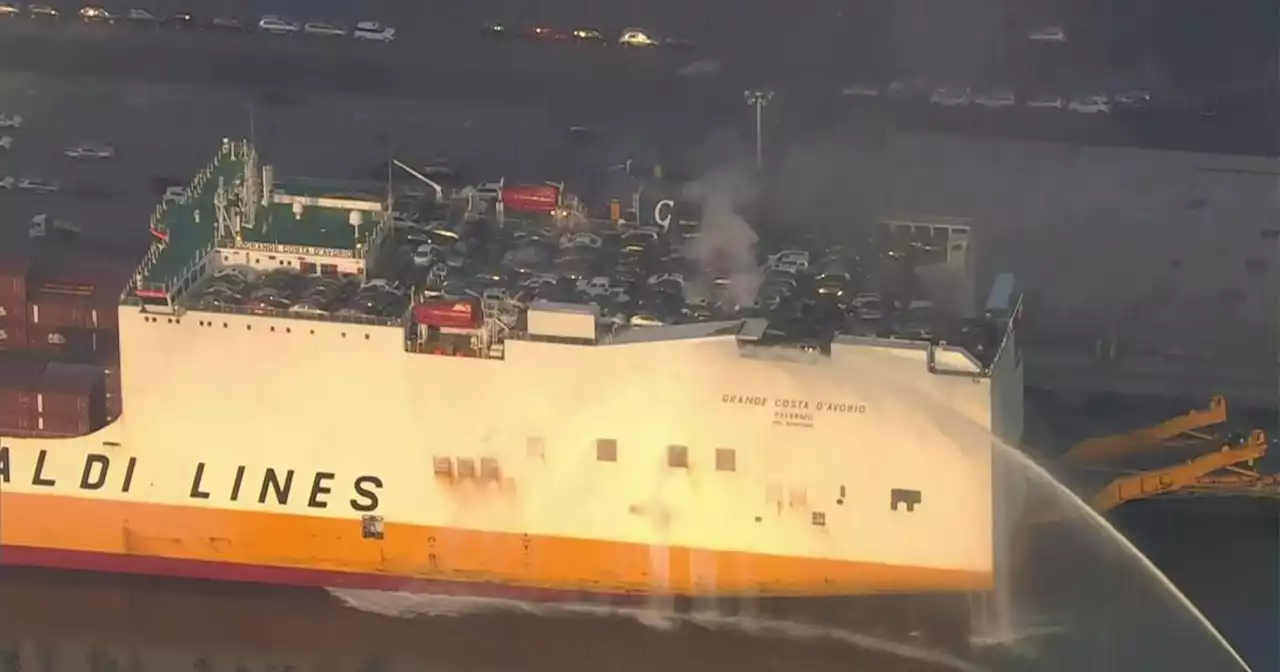 Port Newark cargo ship fire that killed Firefighters Augusto Acabou, Wayne Brooks Jr. officially put out, Coast Guard says