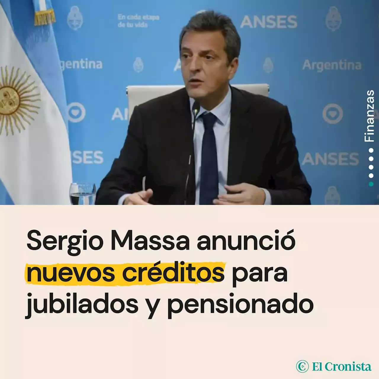 Sergio Massa anunci� nuevos cr�ditos para jubilados y pensionados