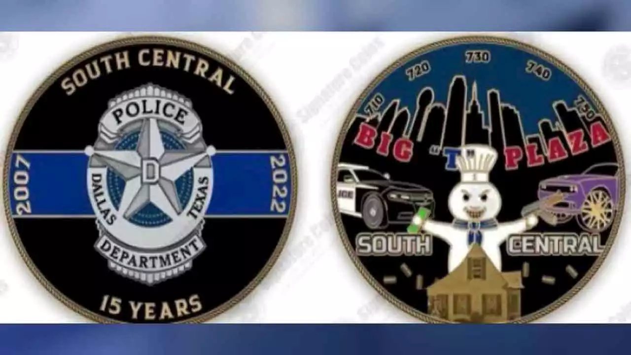 Dallas police officer suspended over 'racist' challenge coin design