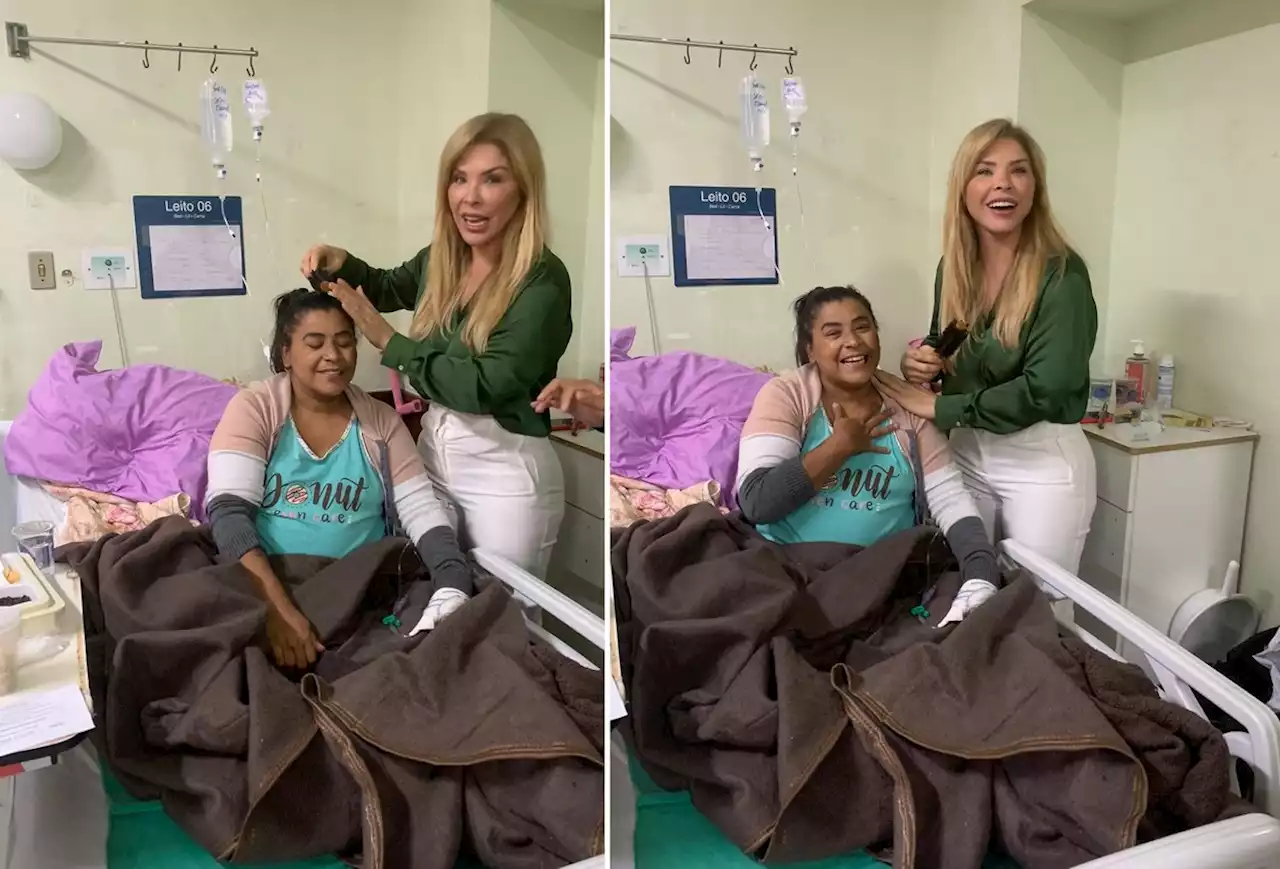 Veronica Costa visita MC Katia no hospital: 'Tem uma grande chance de amputar o pé'