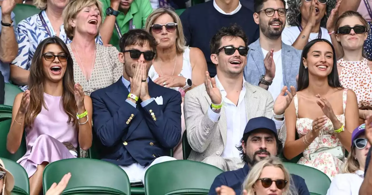 Double date : en photos, Pierre Gasly, Charles Leclerc et leurs girlfriends dans les tribunes de Wimbledon