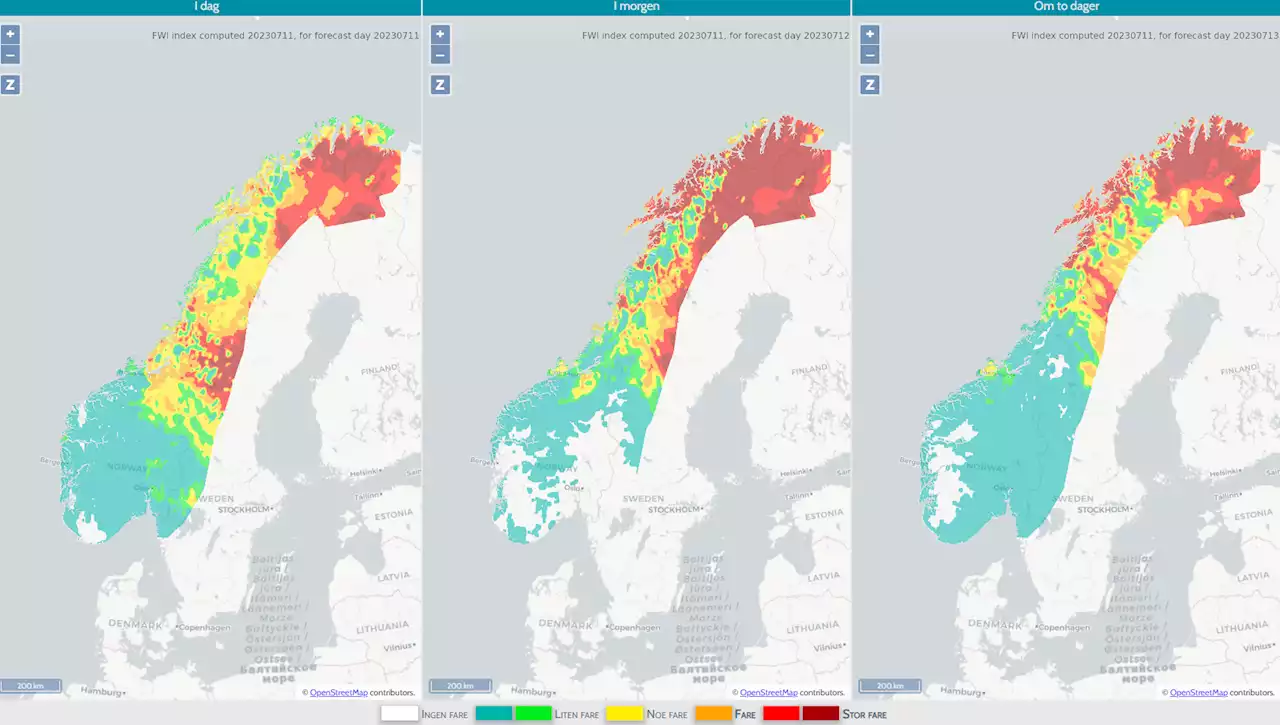 Skogbrannfare i nord