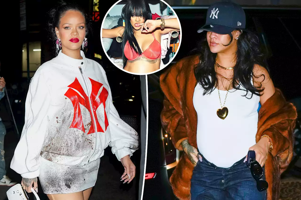 Pregnant Rihanna strips down, bares bump in nothing but Savage x Fenty lingerie