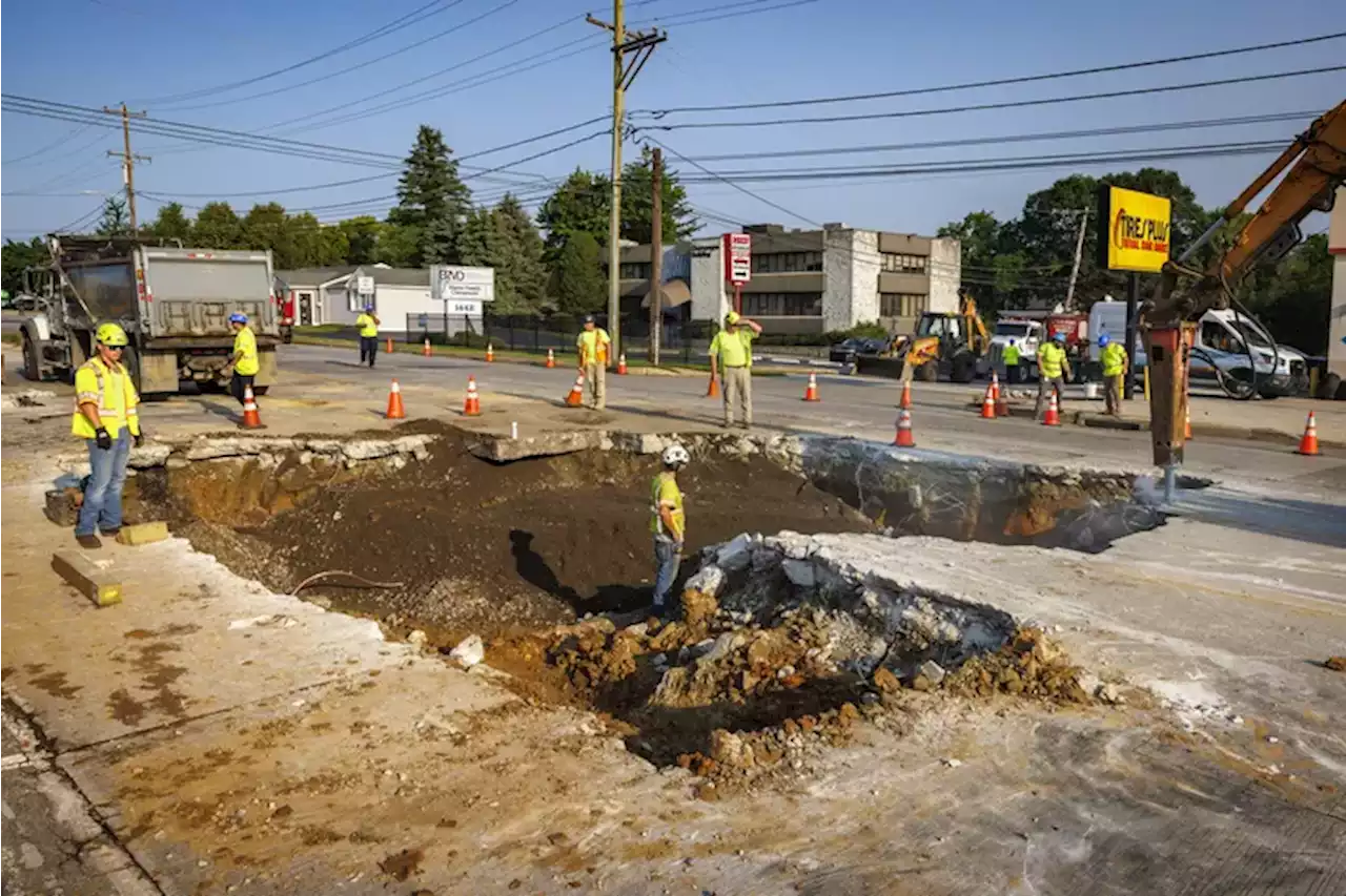 Massive sinkhole closes portion of Route 202 near King of Prussia mall