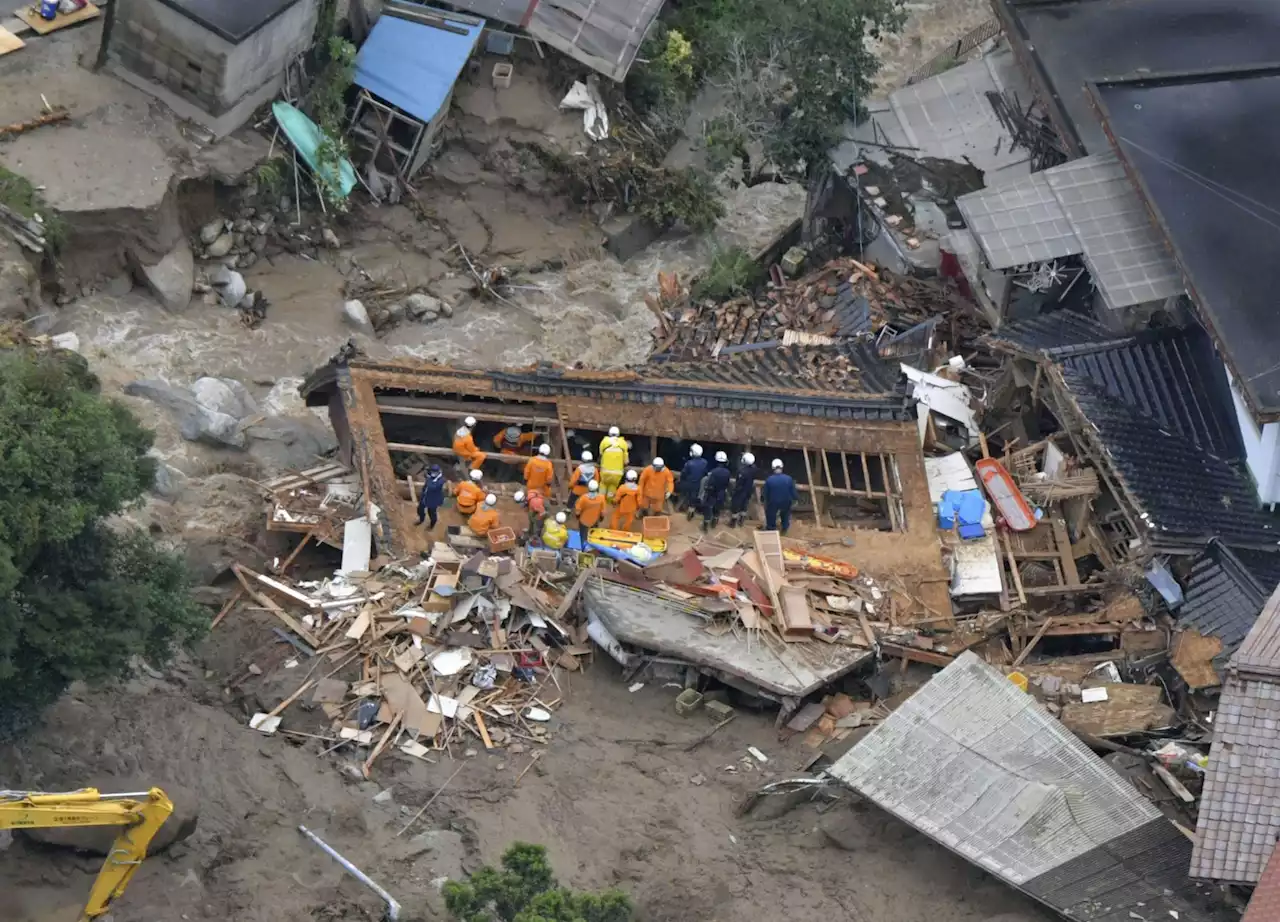 Heavy rain in southern Japan leaves up to 6 dead, 3 missing