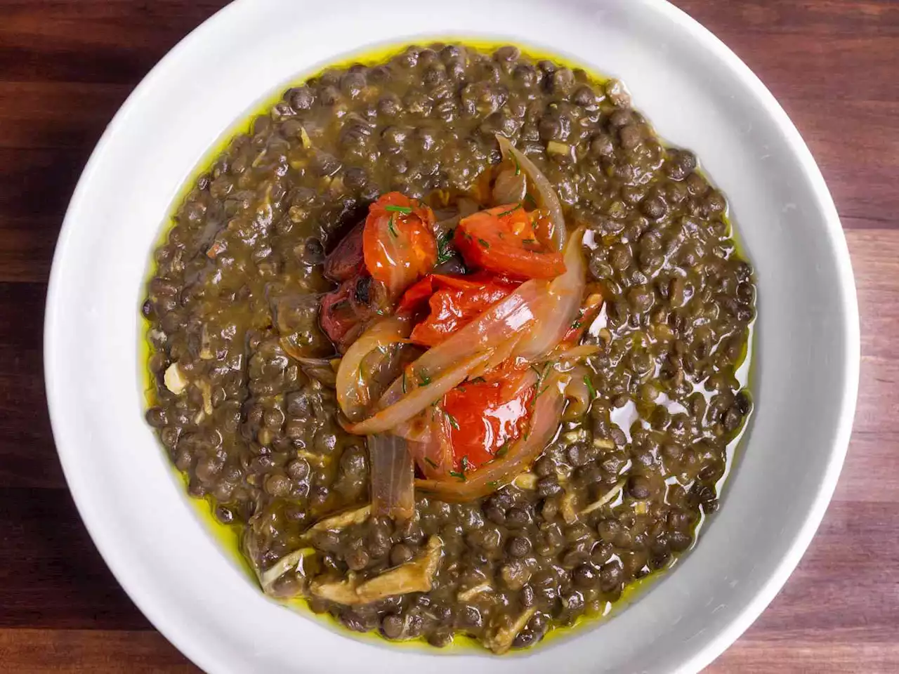 Spicy Chicken and Lentil Stew With Jammy Onions