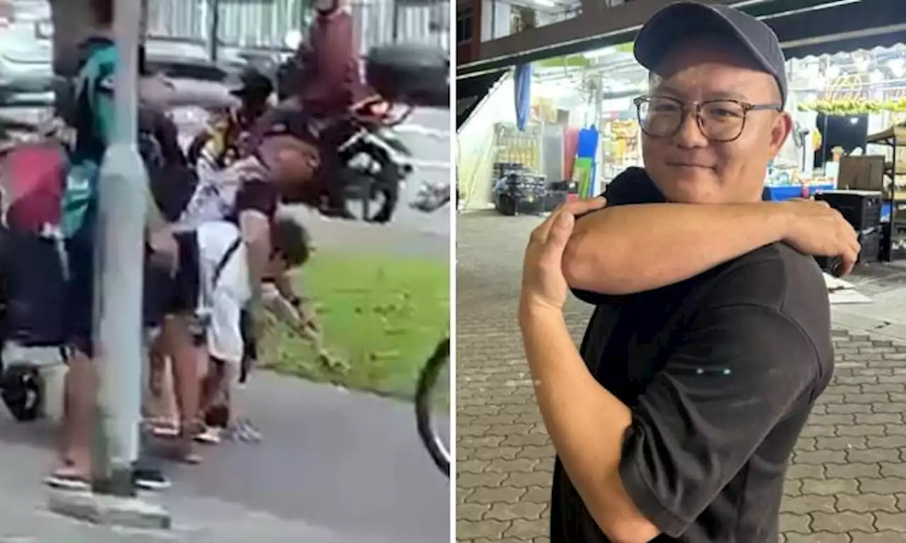 Man grabs $600 that elderly woman withdrew from Tampines ATM, durian vendor grabs man's neck