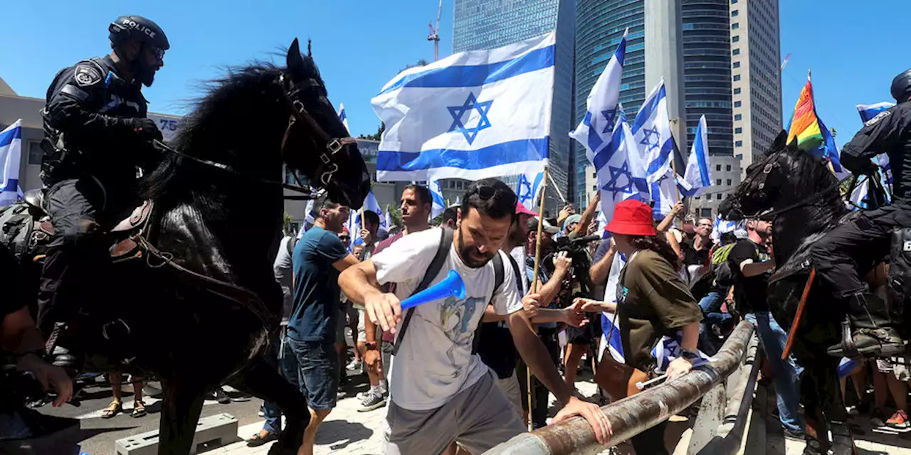 Protest in Israel gegen Justizreform: Mit Pferden gegen Demos