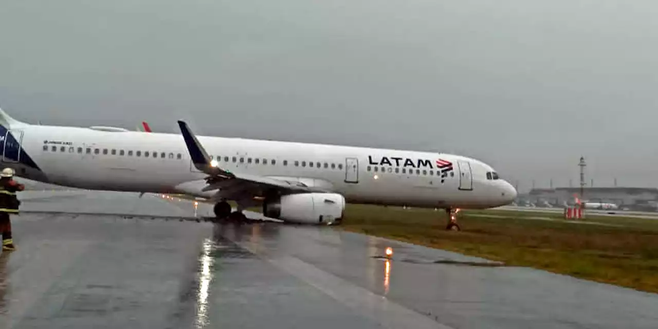 Airbus A321 von Latam dreht sich bei Landung um 90 Grad - aeroTELEGRAPH