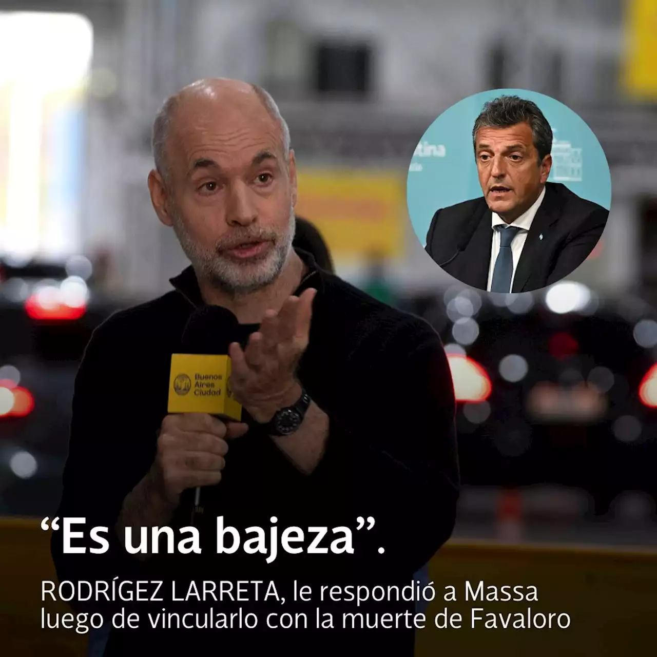 Horacio Rodríguez Larreta le respondió a Sergio Massa luego de que lo vinculara con la muerte de Favaloro: 'Es una bajeza'