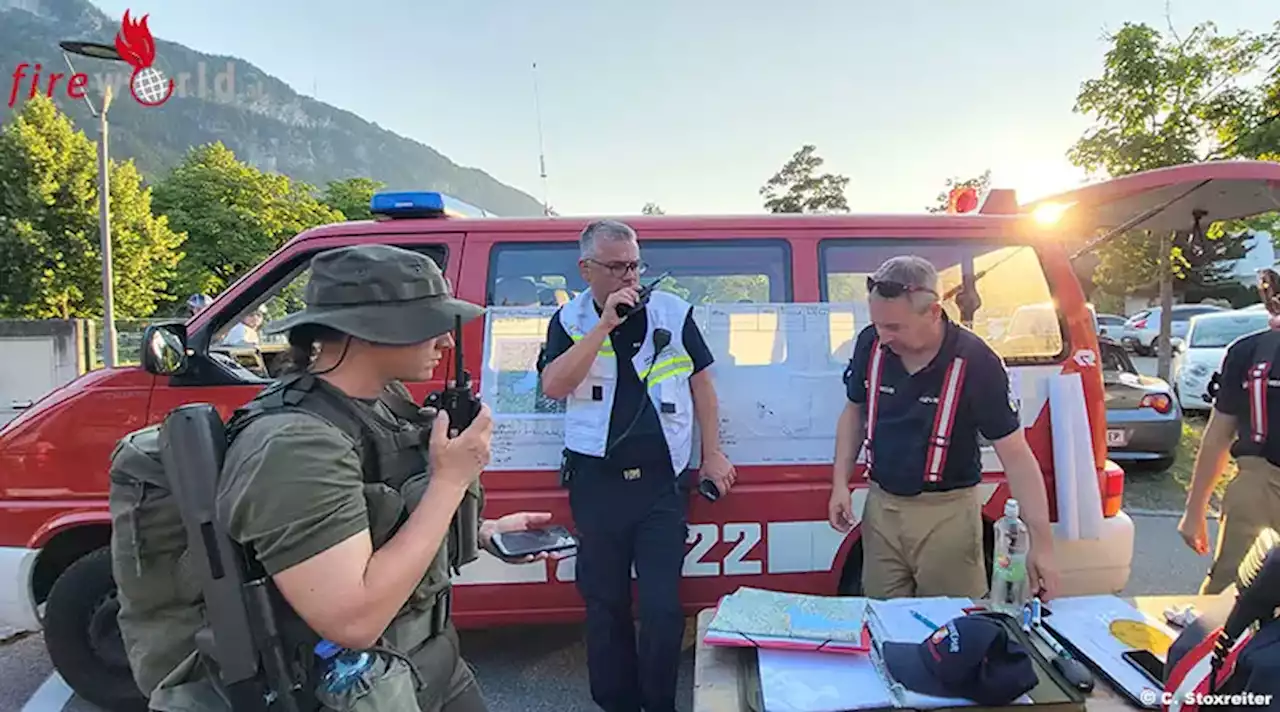 Oö: Suchaktion zu Wasser, zu Land in der Luft - Vier Einsatzorganisationen im Übungseinsatz