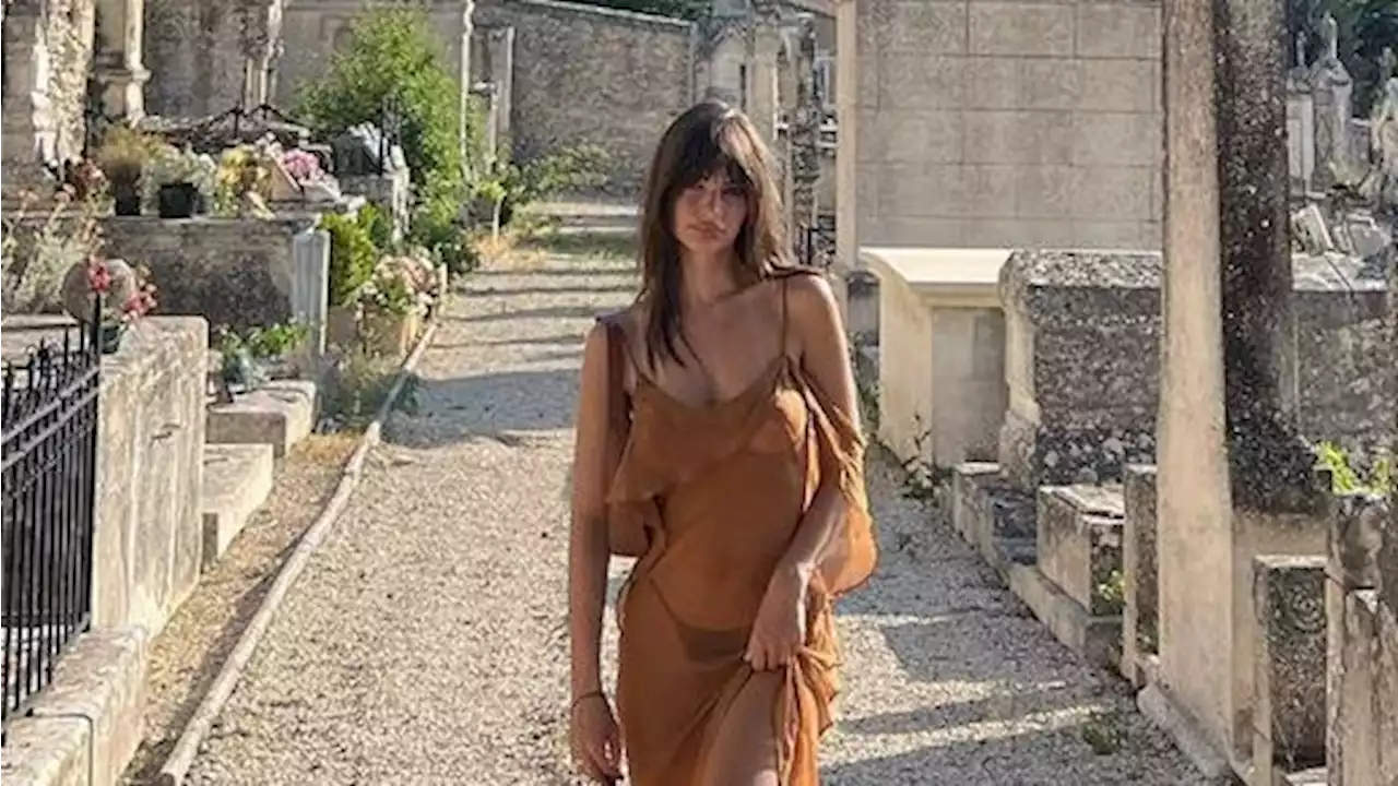 Emily Ratajkowski Wore a Sheer Dress Over a Visible Thong to a Graveyard