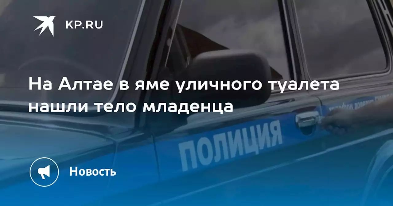 На Алтае в яме уличного туалета нашли тело младенца