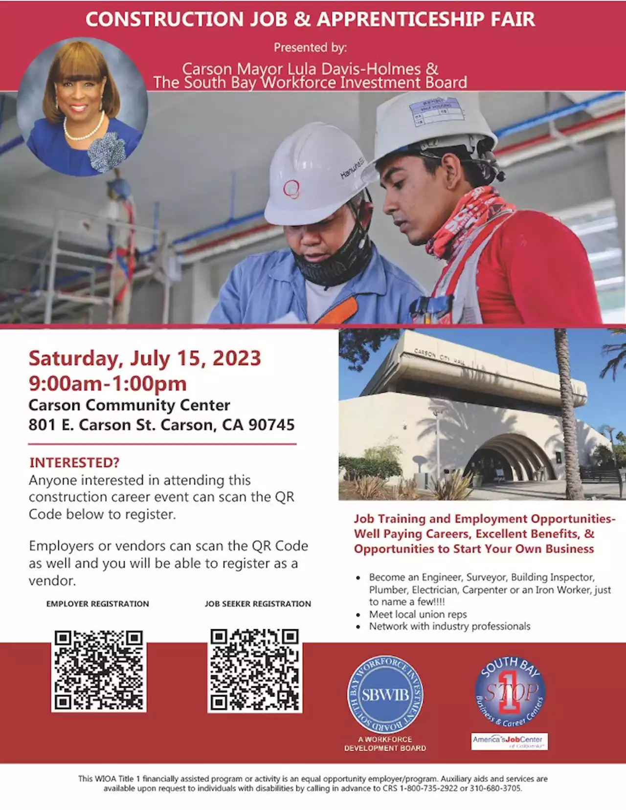 Construction industry job fair planned in Carson