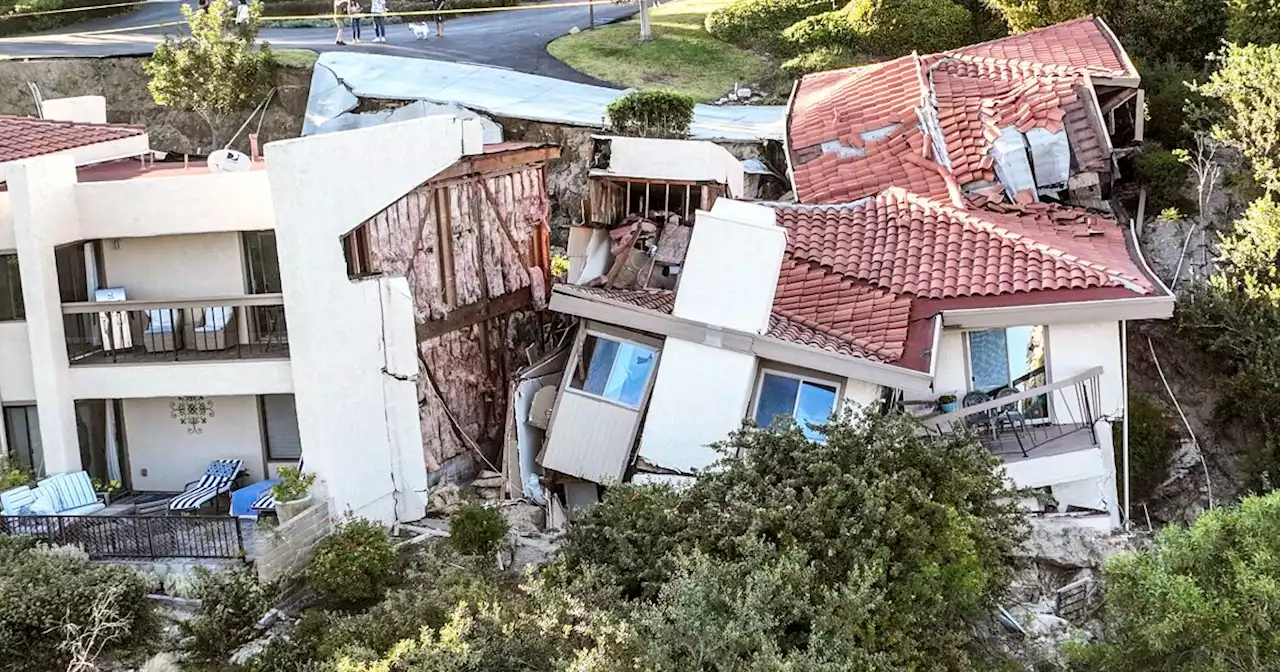 'Astonishing' collapse sends Rolling Hills Estates homes toward canyon floor