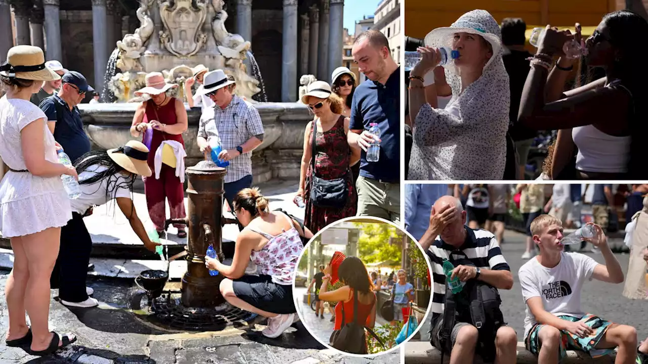 Europe's Cerberus heatwave claims first life as worker dies in 40C heat and British tourist faints at Colosseum