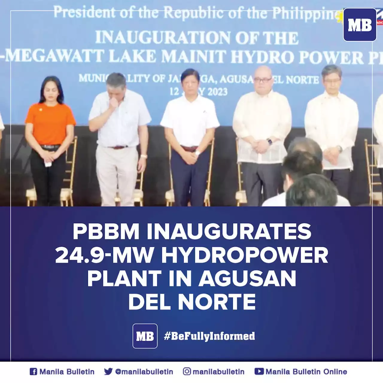 PBBM inaugurates 24.9-MW hydropower plant in Agusan del Norte