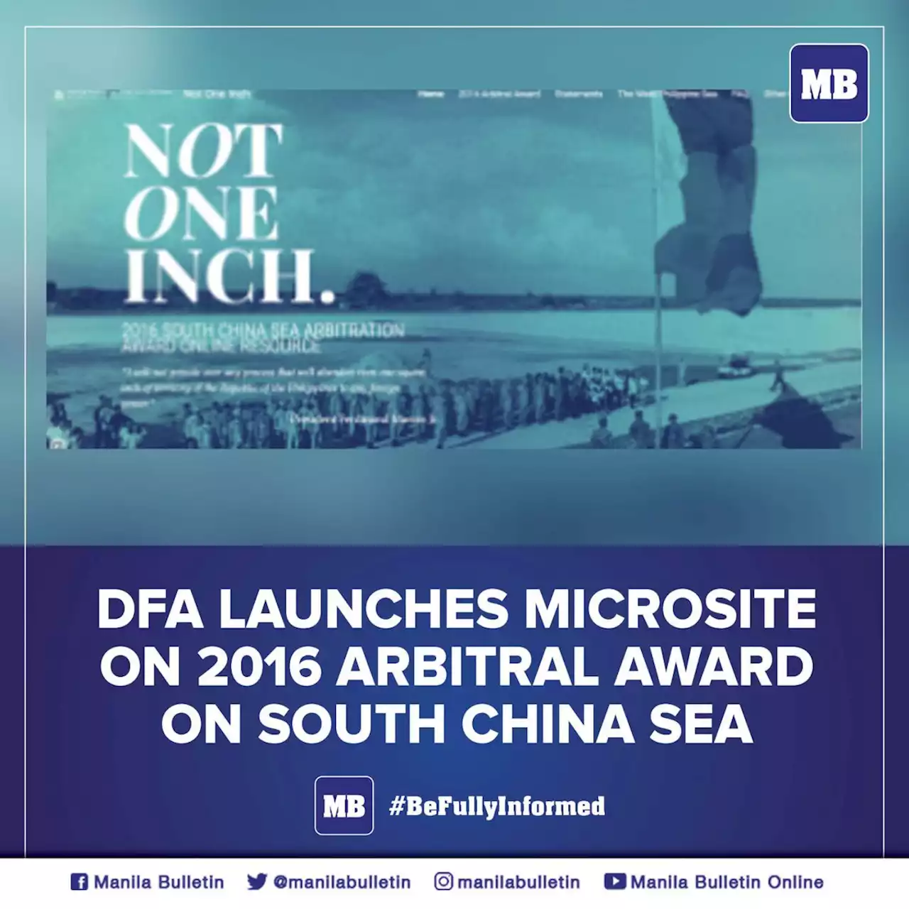 DFA launches microsite on 2016 arbitral award on South China Sea