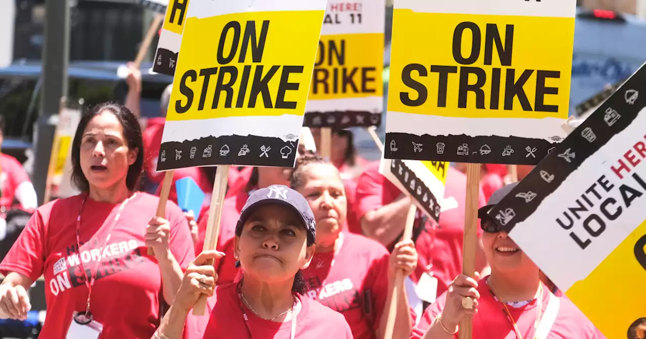 California hotel workers on strike demand higher wages and a chance to live closer to work