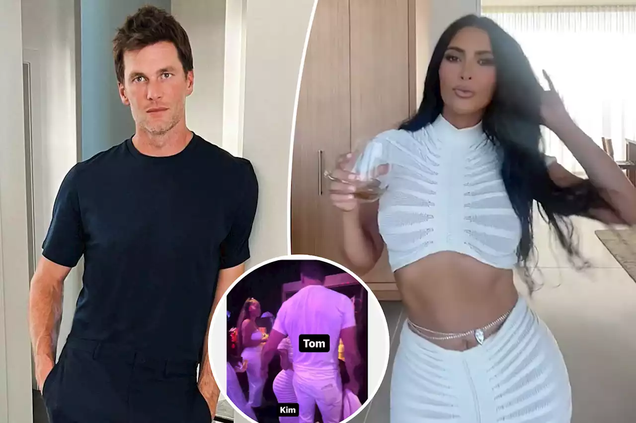 Kim Kardashian and Tom Brady pictured together at Michael Rubin’s Fourth of July white party