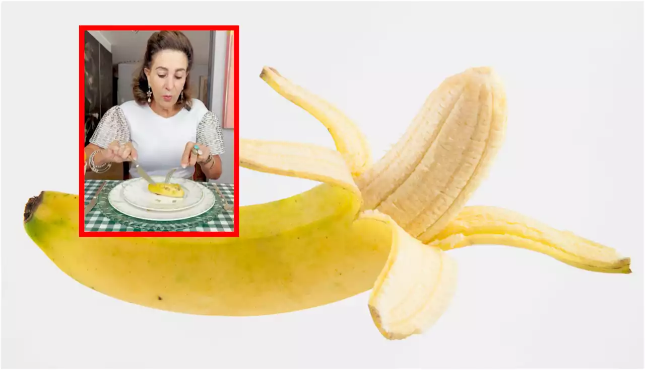 Mujer causó debate al enseñar cómo comer banano con cubiertos; '¿es real?', dicen en redes - Pulzo