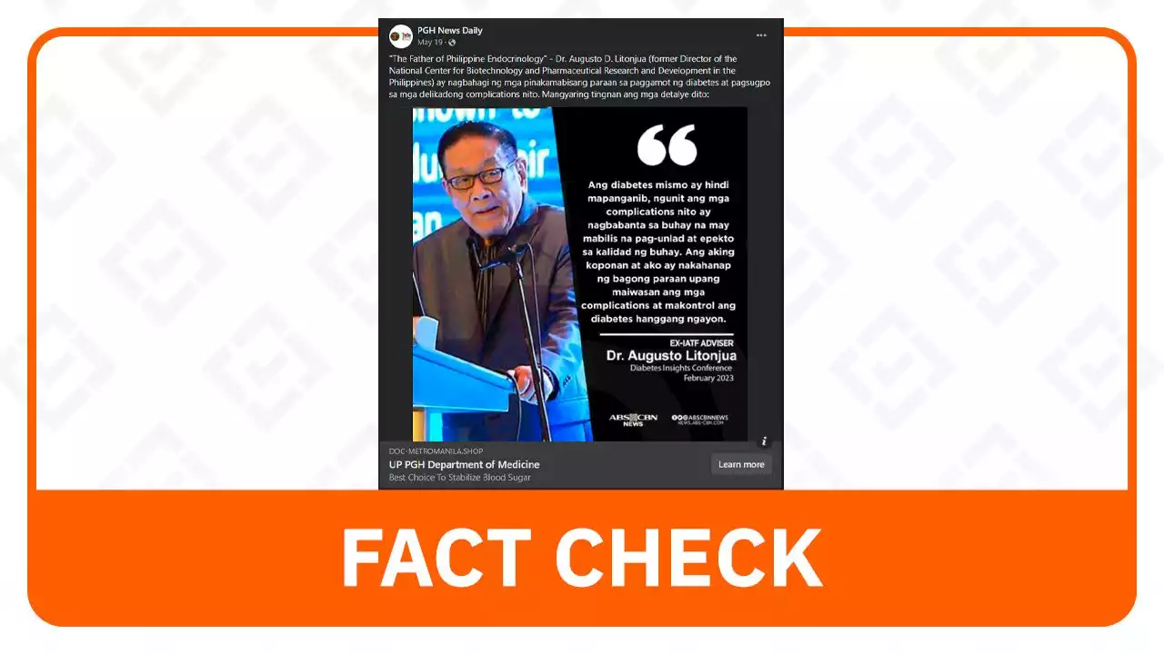 FACT CHECK: Fake quote from diabetes expert used to promote Glufarelin