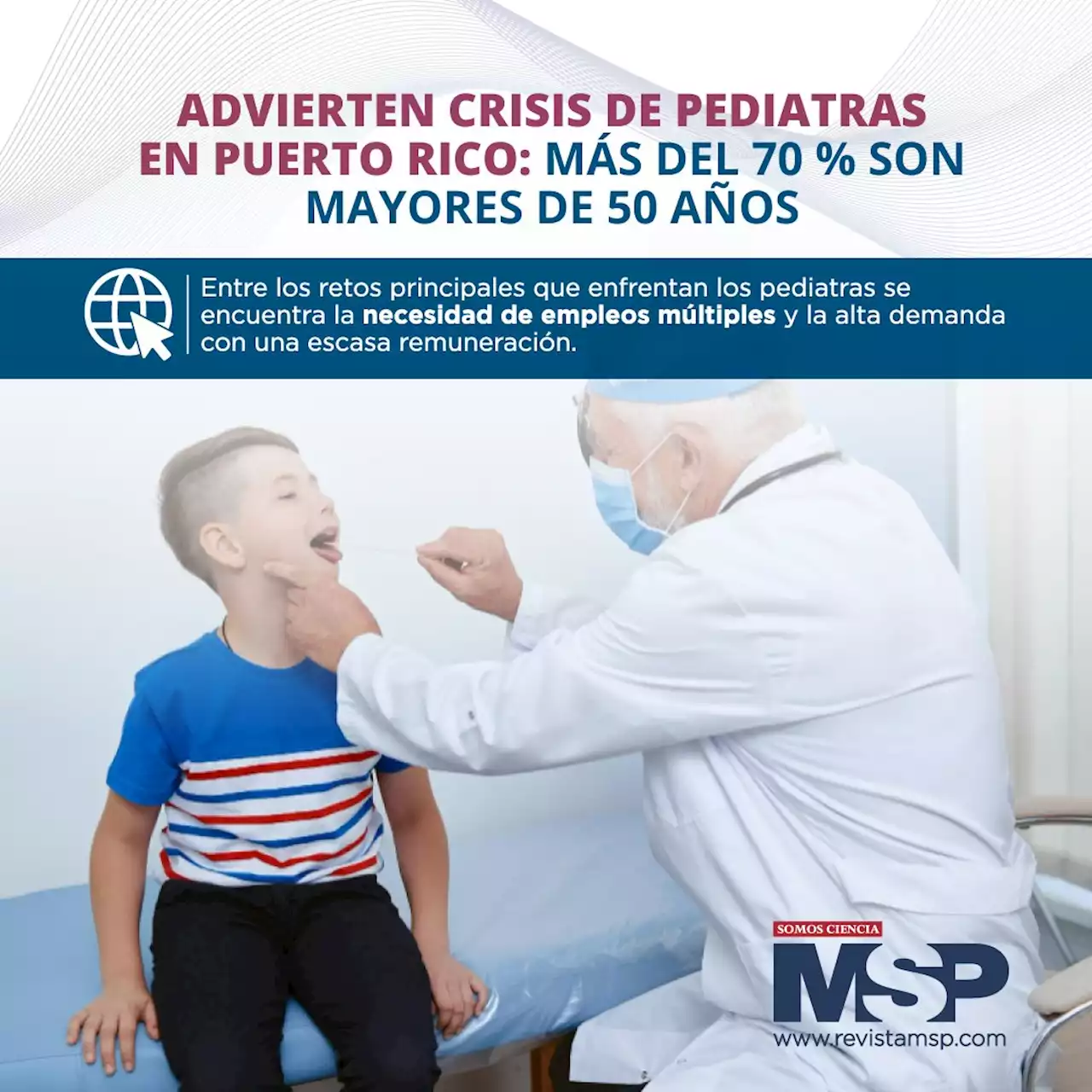 Advierten crisis de pediatras en Puerto Rico: más del 70 % son mayores de 50 años