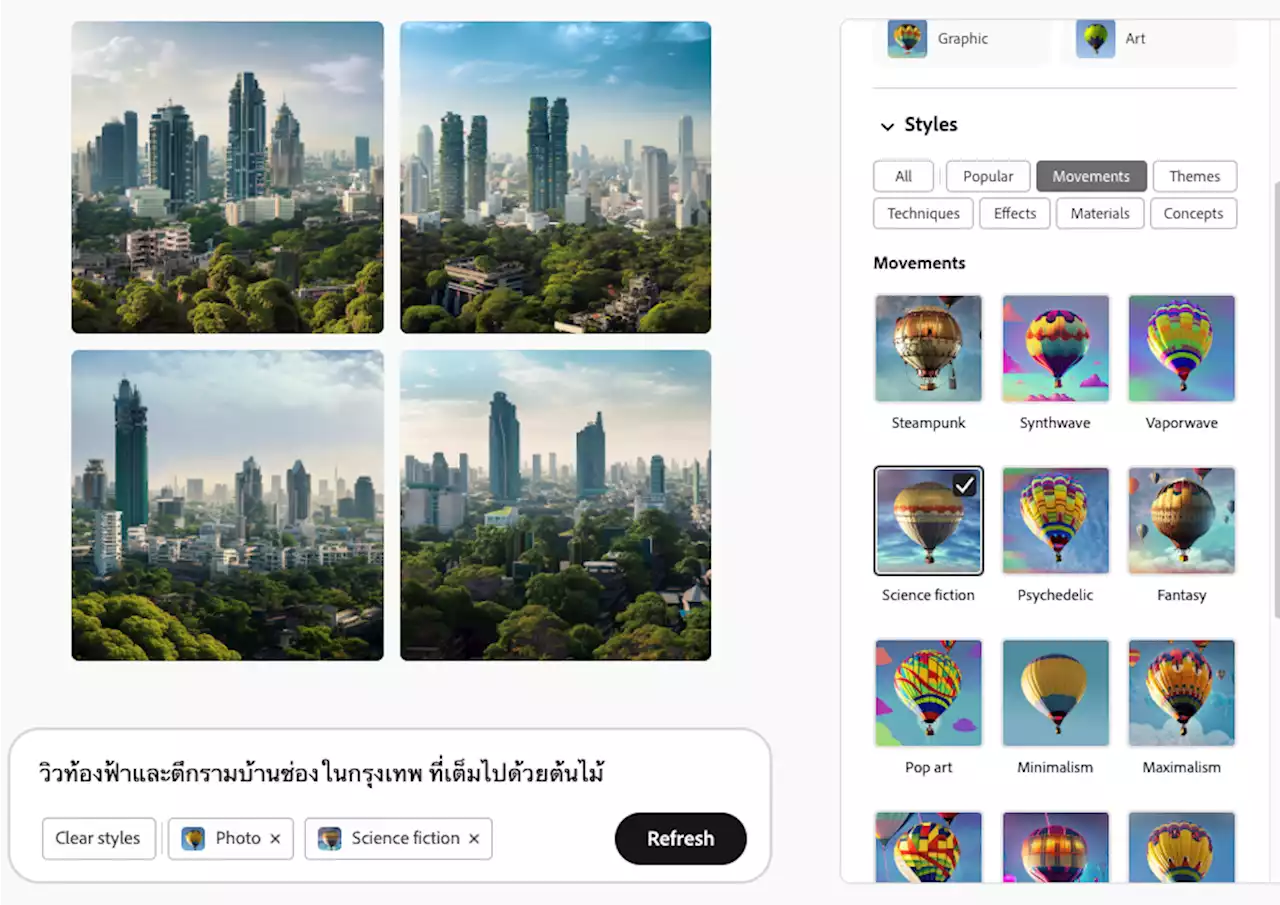 Adobe Firefly พิมพ์คำสั่งสร้างภาพจาก AI ด้วยภาษาไทยได้แล้ว