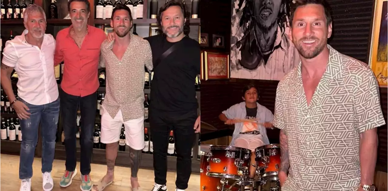 La primera salida de los Messi en Miami: el look de Antonela Roccuzzo, cena con Diego Torres y Thiago en la batería