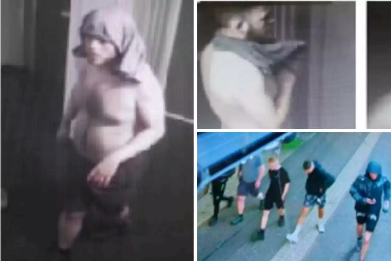 CCTV released of topless men after assault and robbery