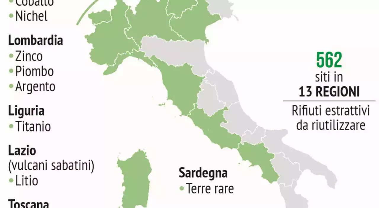 Urso: «Riaprire le miniere, le norme entro fine anno. In Italia 16 materie prime strategiche»