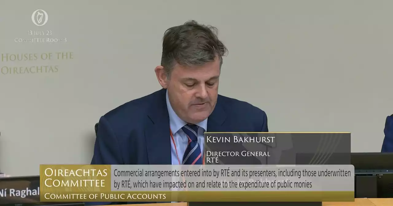 Watch live: Ryan Tubridy not being paid an RTÉ salary as of this week, DG Kevin Bakhurst tells PAC