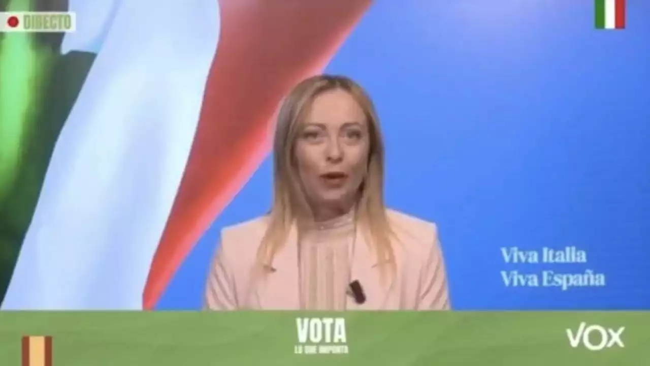 Meloni torna sul luogo del “delitto”, rieccola in video dagli spagnoli di Vox: “Anche in Spagna ci sarà un governo di patrioti”. Il Pd attacca: fa campagna elettorale per i neofranchisti - La Stampa