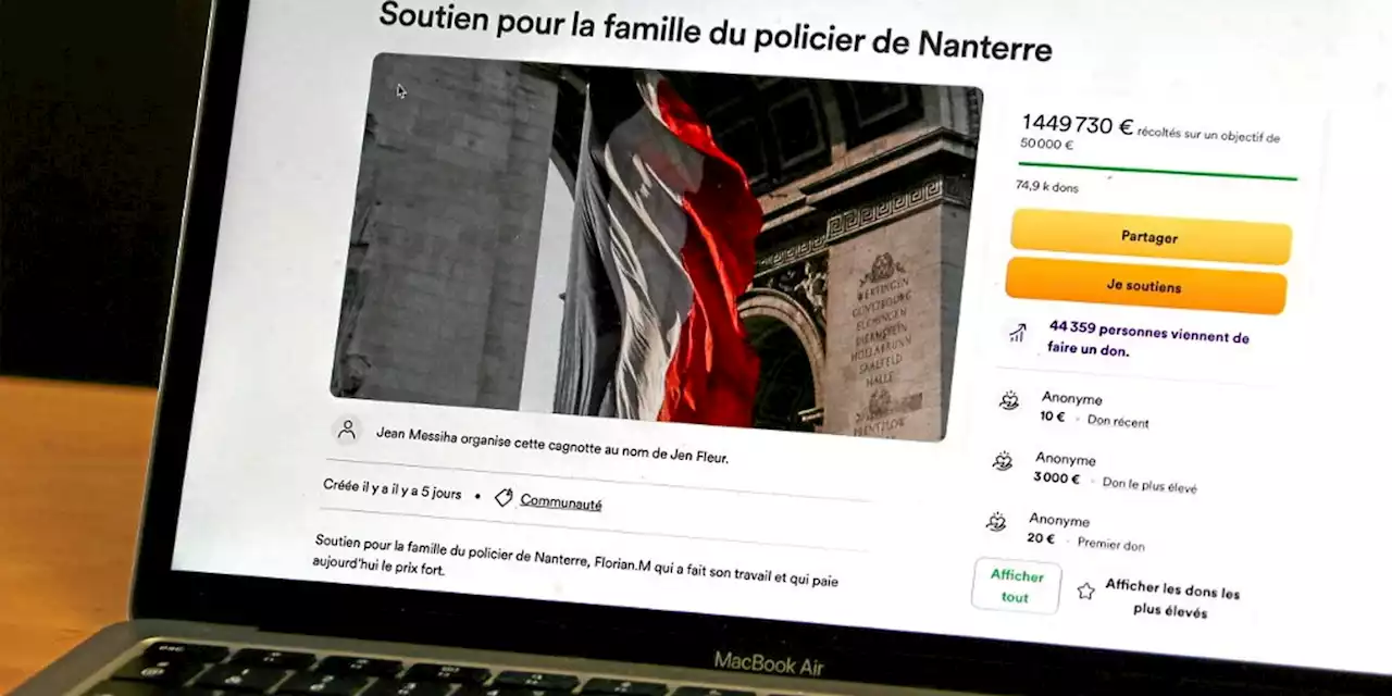 Mort de Nahel : la cagnotte polémique versée à la femme du policier