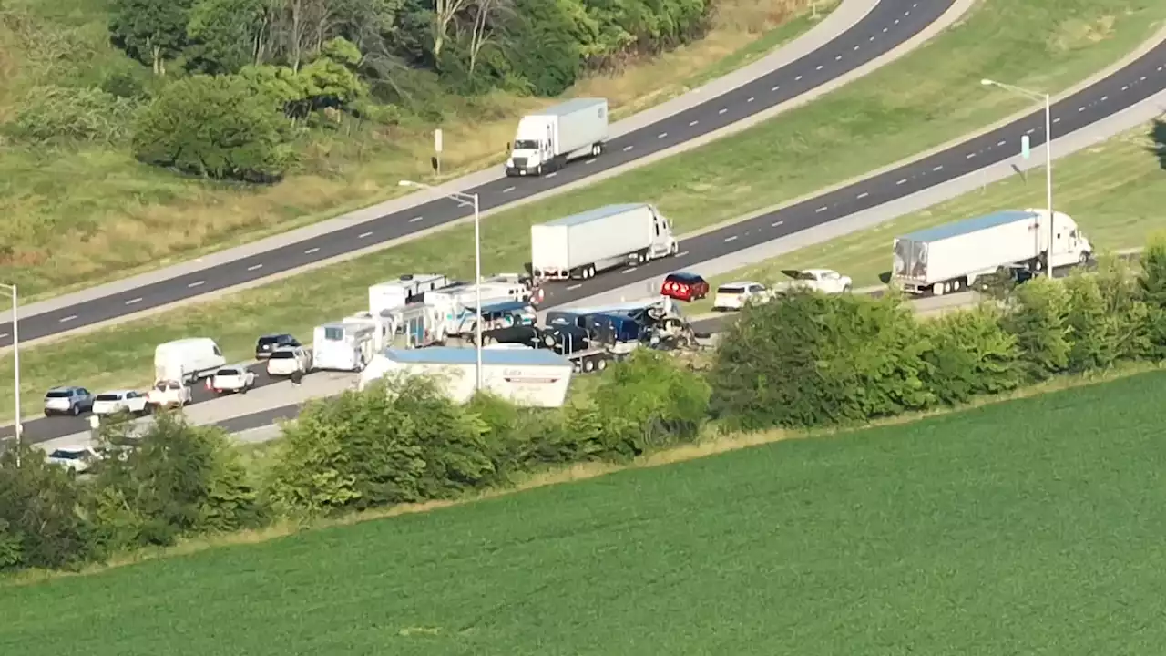 3 killed, 'multiple' others seriously injured after Greyhound bus crashes into tractor trailers in Illinois