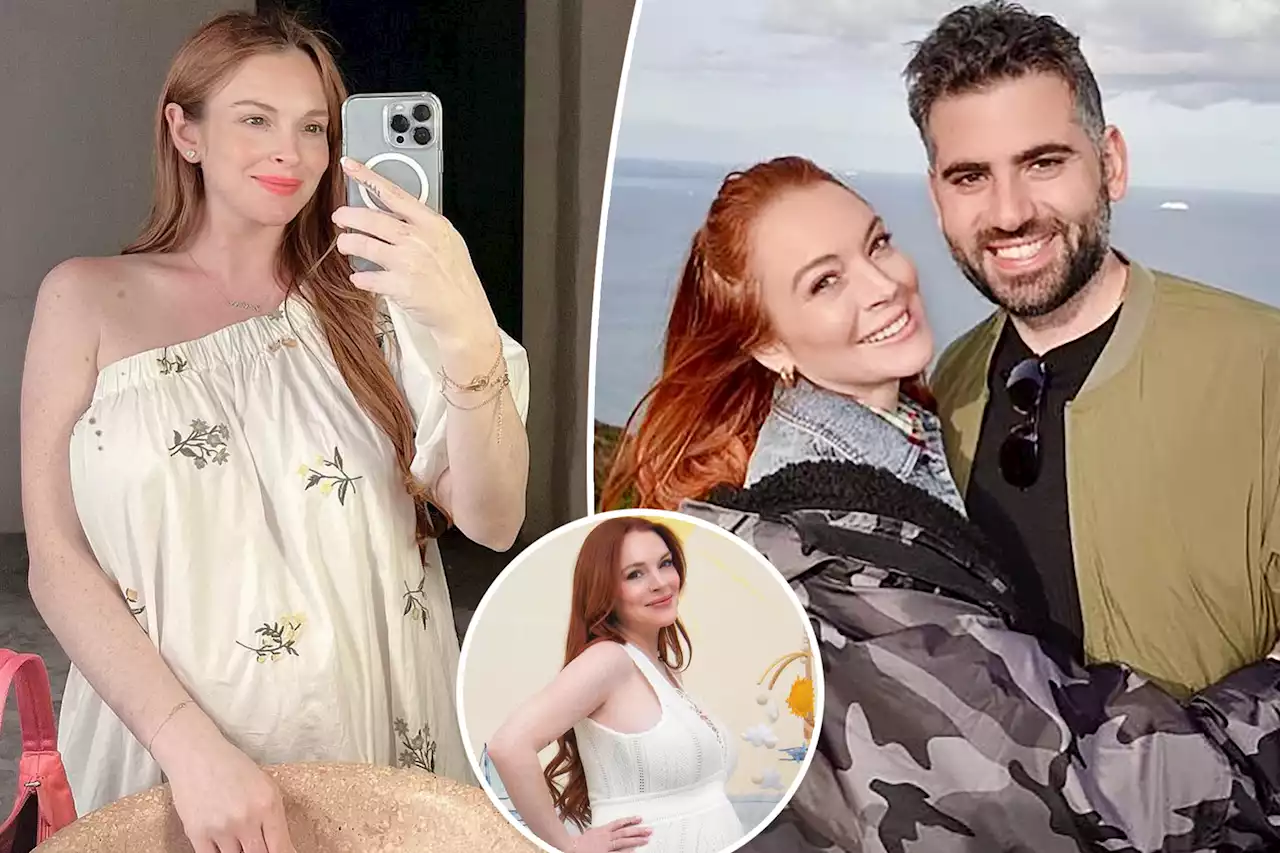 Pregnant Lindsay Lohan shows baby bump progress in ‘dream’ beach-themed nursery