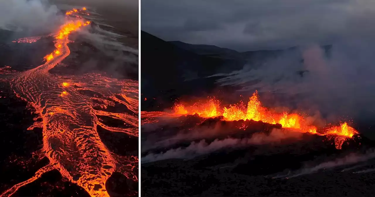 New Icelandic Volcanic Eruption Leads to More Gorgeous Drone Videos