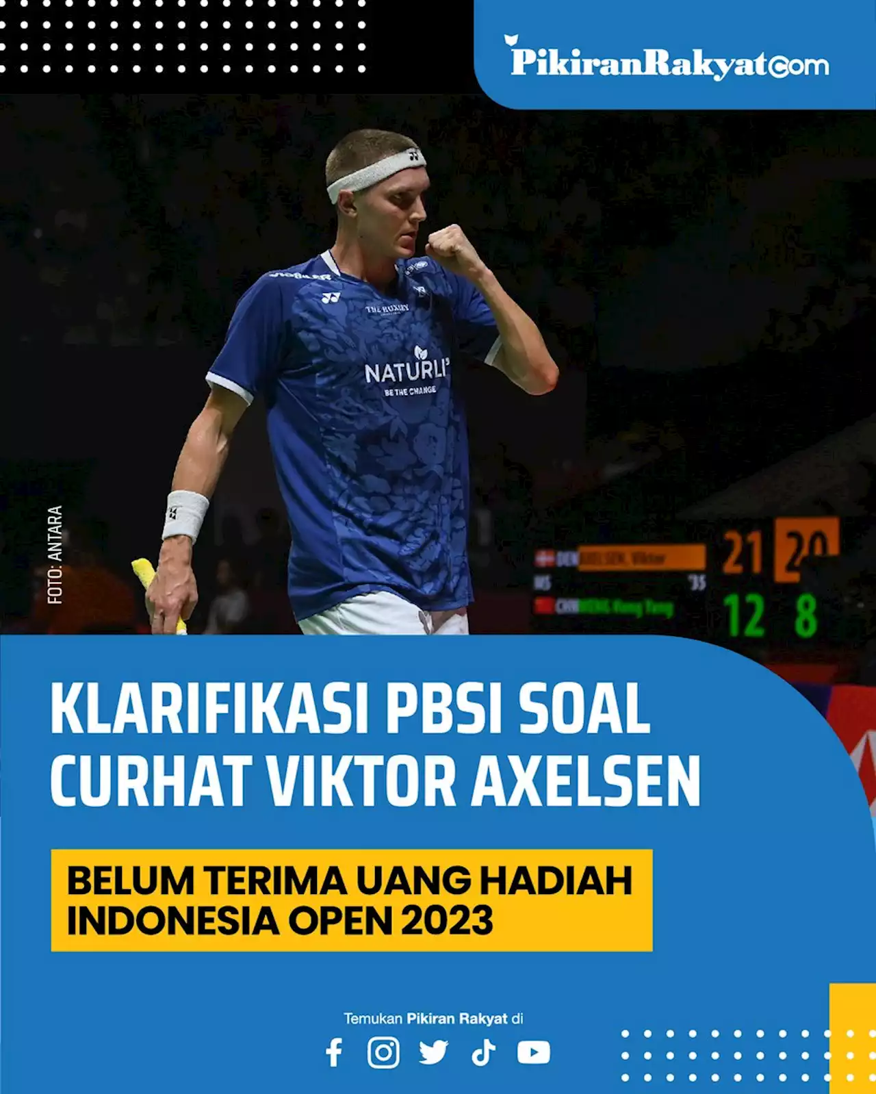 Klarifikasi PBSI Soal Curhat Viktor Axelsen Belum Terima Uang Hadiah Indonesia Open 2023