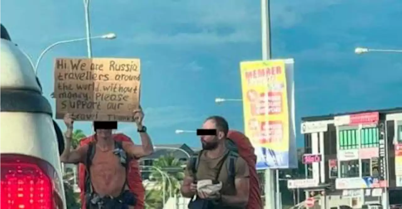 Begpackers from Russia spotted in Bintulu traffic asking for money