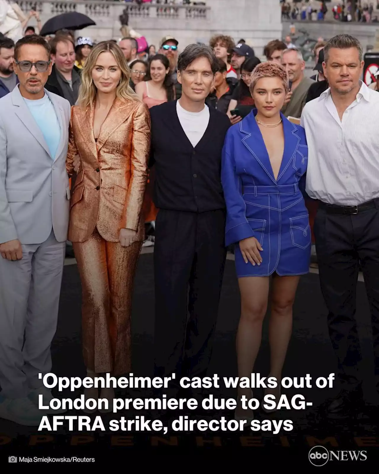 'Oppenheimer' cast leaves premiere due to SAG-AFTRA strike, director says