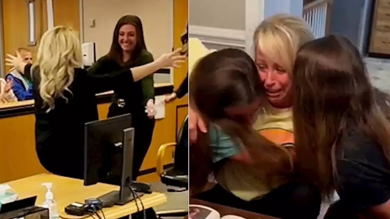 Twin sisters adopted after video with stepmom went viral