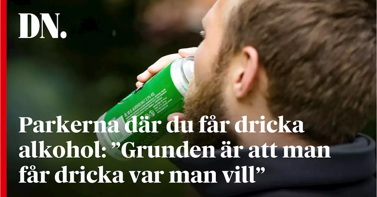 Parkerna där du får dricka alkohol: ”Grunden är att man får dricka var man vill”