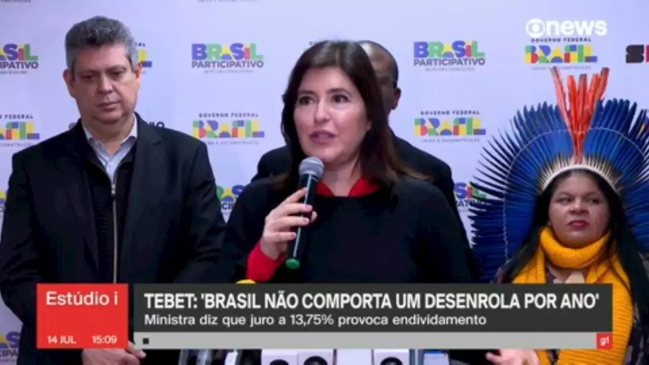 Tebet critica juros a 13,75% e diz que Brasil 'não comporta um Desenrola por ano'