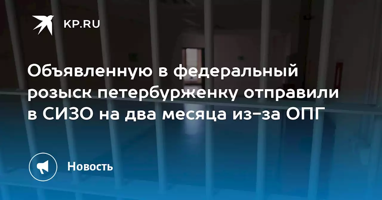 Объявленную в федеральный розыск петербурженку отправили в СИЗО на два месяца из-за ОПГ