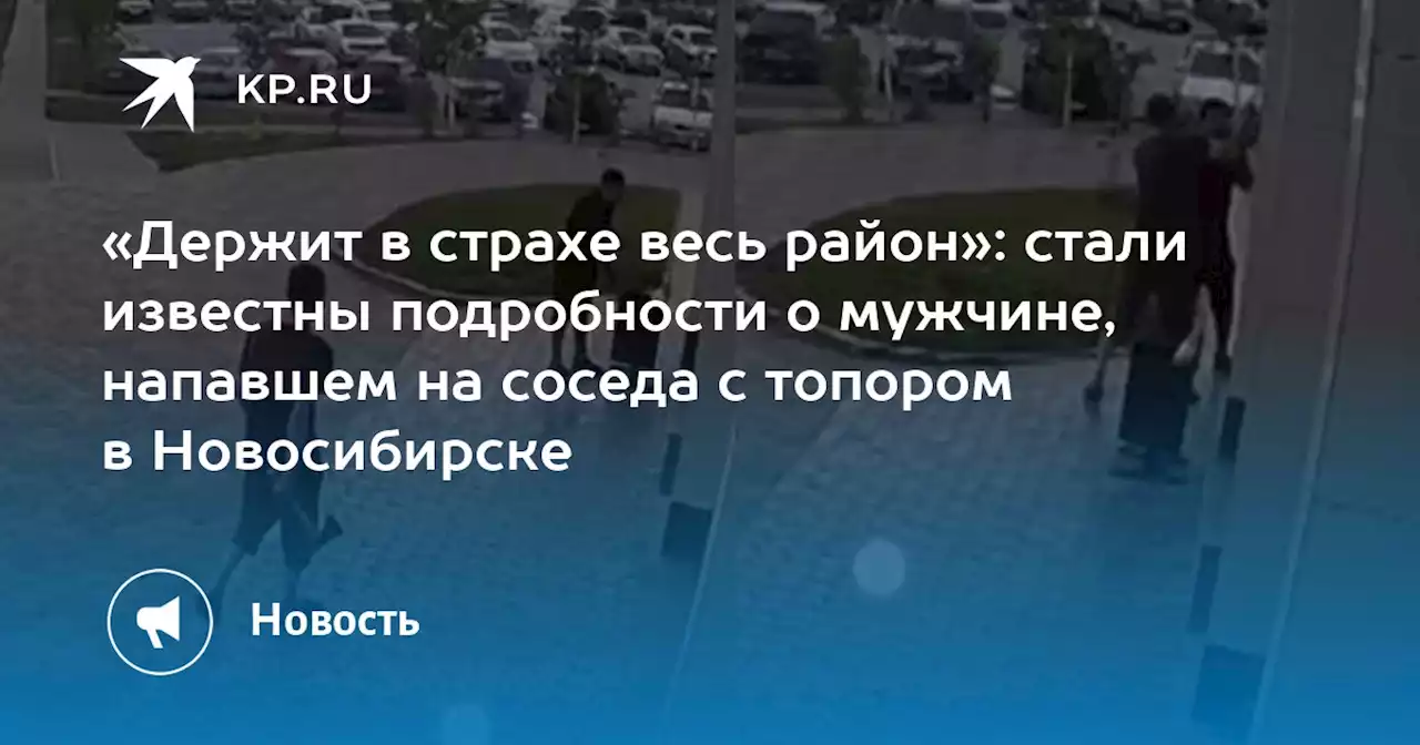 «Держит в страхе весь район»: стали известны подробности о мужчине, напавшем на соседа с топором в Новосибирске