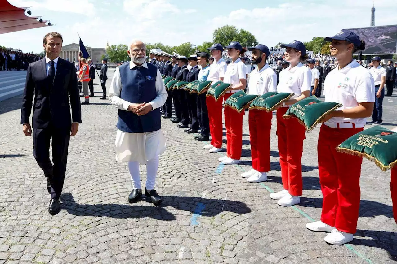 14-Juillet : à Paris, un défilé sans accroc devant Emmanuel Macron et Narendra Modi